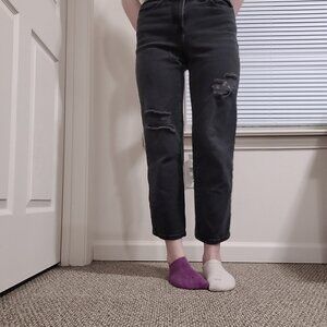 SO High Rise Straight Ripped Jeans